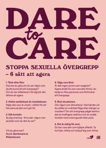 000200 Kampanjaffisch Dare to Care Sexpunktslistan